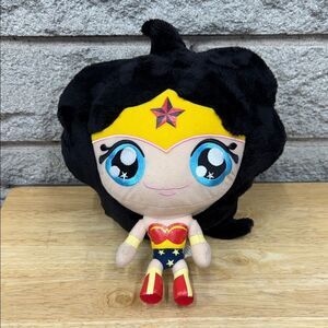 Six Flags DC Comics Wonder Woman Plush Super Deformed Big Head Toy Doll 8”